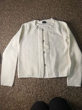 The Limited Cream Knit Hook-Front Cardigan
